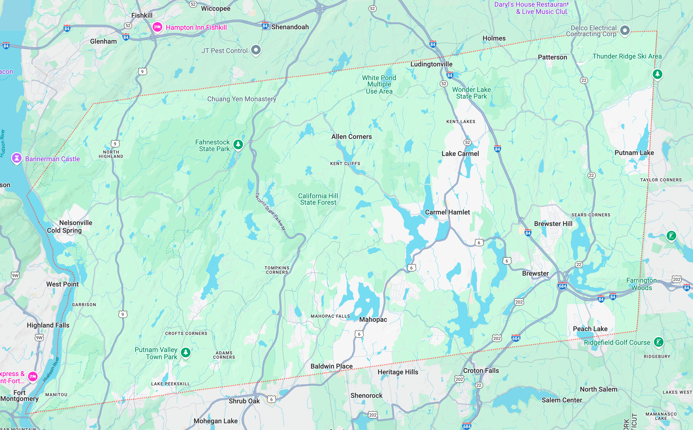 Putnam NY Map