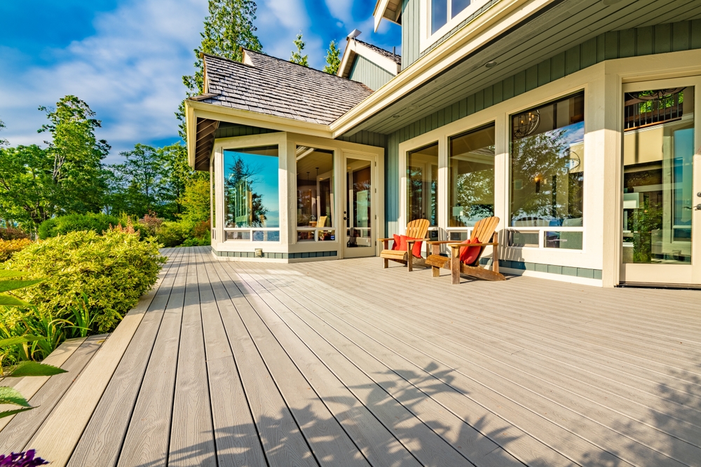 Clean composite deck after professional deck power washing in Westchester NY