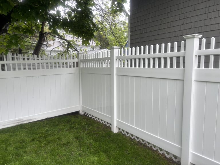 Clean vinyl fence after expert fence power washing service in Westchester NY