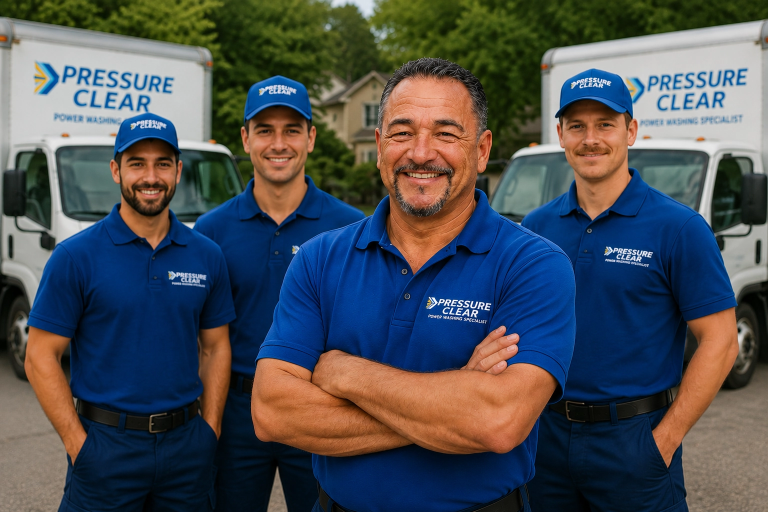 Pressure Clear Power Washing team providing professional exterior cleaning services in Sleepy Hollow, NY